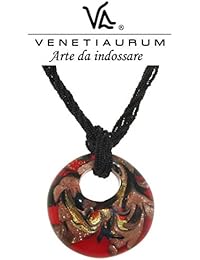 Venetiaurum by Linea Italia - Collana Donna in vetro originale di Murano e argento 925 - Gioiello made in Italy certificato