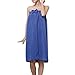 TopTie Women's Microfiber Cover Up Spa Shower Bath Wrap Bow Velcro Closure - Royal Blue,S