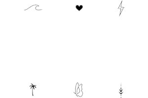 Inkster Tattoo - Pacchetto tatuaggi piccoli | 6 tatuaggi temporanei con certificazione cosmetica europea - l'originale | impermeabile + vegano