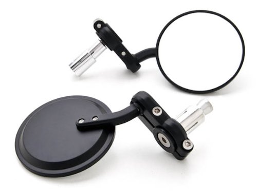 Black 7/8" Bar End Mirrors Round 3" For Triumph Bonneville America T100 SE