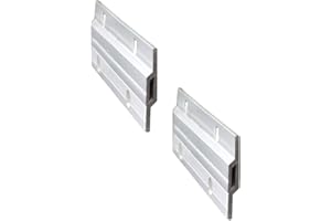 KAIISSA Kit de Ganchos para Marcos de Fotos de 100mm - Clips en Z Resistentes para Colgar Fotos y Espejos - Montaje en Pared - Ganchos de Fijación de Aluminio (100 mm, 2 Par con Tornillos y Anclajes)