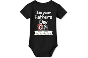 BesserBay Baby Bodysuit Short Sleeve First Fathers Day Onesie Gift 0-12 Months