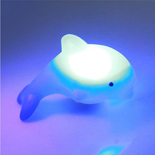 2Pcs Baby-netter bunter LED-blinkender Delphin Badespielzeug - 5