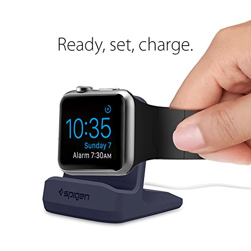 Apple Watch Ladestation, Spige [Prämie TPU][Kompatibel zum Nachtmodus] [WatchOS 2] für Apple Watch Series 1 / Series 2 / 42mm / 38mm, Apple Watch (2015), Apple Watch 2(2016), Apple Watch Sports, Apple Watch Stand , Apple Watch 2 Halterung – S350 Midnight Blue - 5