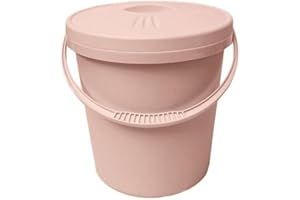 Junior Joy 16L Nappy Storage Pail with Secure Lid and Handle – Pink – Durable, Odour-Blocking Bin for Baby Nappies, Laundry, Toys – 80cm x 60cm x 47cm – Multi-Purpose, Easy-Clean Plastic