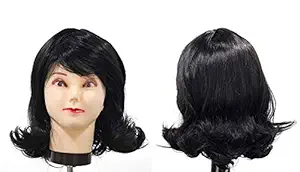 Glan Hair Wig For Girls Short Hair Bob Cut Hair Wig For Women Black Pack Of 1