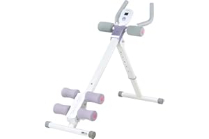 leikefitness Height Adjustable Ab Trainer Abdominal Whole Body Workout Machine Waist Cruncher Core Toner, Leg, Thighs, Buttocks Shaper with LCD Monitor AB9300