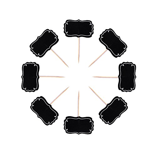 12 x Deko Picker, Chalkboard Picker, Cake-Topper, Kuchenschilder, Cup Cake Schilder, Kuchendeko / Tortendekoration, Deko-Set für Cupcakes, Cupcake Topper