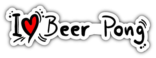 Preisvergleich Produktbild I Love Beer Pong Hochwertigen Auto-Autoaufkleber 20 x 5 cm
