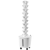 VEVOR Hydroponic Growing System, 10-Tier Vertical Hydroponic Tower with 50 Capsules, Water Pump and Wheels, Indoor Plant Germ