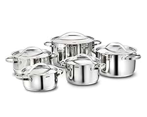 Kopf Topfset Stilo (Edelstahl, 10-teilig, inkl. 5 Deckel