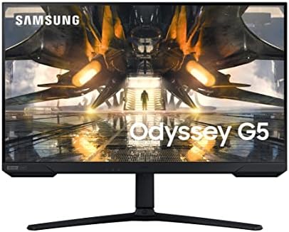 Samsung Monitor Gaming Odyssey G5 (S32AG504), Flat, 32'', 2560x1440 (QHD), HDR10, IPS, 165 Hz, 1 ms, FreeSync Premium, G-Sync, HDMI, Display Port, Ingresso Audio, HAS, Pivot, Flicker Free