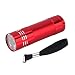 Produktbild Mini Ultra-helle Low Power Consumption Aluminium-Legierung 9 LEDs Taschenlampe Licht Lampe für Camping im Freien - rot