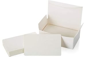 CC wonderland zone 100Pcs Blank White Cards Word Card Business Card DIY Tag Gift Card Paper Message Card Blank Paper Tags（White）