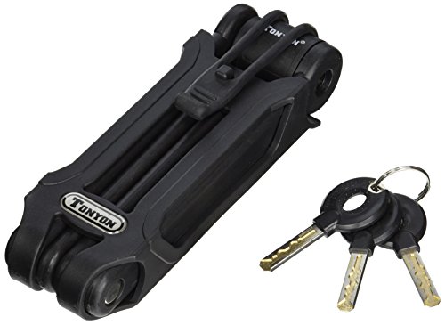 qobobo® Candado plegable con 3 llaves de bloqueo soporte de la motocicleta cerradura para motor bicicleta