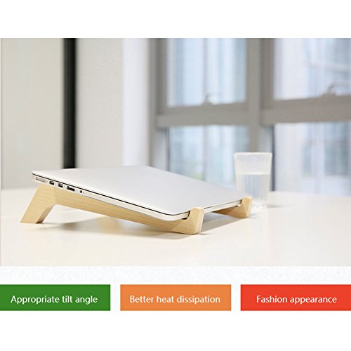 gutreise Universal Desktop Computer-Monitor Wärmeabfuhr erhöhen Halterung PC Notebook Laptop Display Ständer Halter Holz - 5
