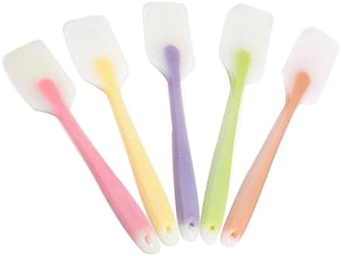 WasonD Set of 5 Silicone Spatula Heat Resistant Non-Stick Silicon Kitchen Baking Utensils for Stirring Cooking Baking Mixing
