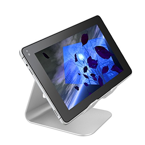 Handy Halterung, Sunvito Aluminium Metall stÃ¤nder Halter Desk Desktop Handy StÃ¤nder fÃ¼r iPhone Samsung Huawei iPad Tabletund E-Reader andere Smartphone(Silber)