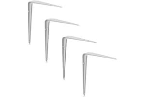 SUPER MUNDO SM Super Mundo - 4 piezas escuadras metálicas 15x20mm soportes de estantería,montados en la pared(99871)