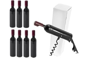 PUBLICLICK Pack de 20 sacacorchos magnético con forma de botella, acabado translúcido (Negro)