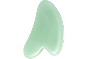 MUUZLL Gua Sha Tool, Jade Stone Guasha Massage Tool for Scraping Facial and SPA, Gua Sha Stone Facial Gua Sha Tools Gua Sha Scraper for Slimmer Face and Contouring Green (Green)