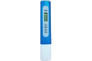 ARCHER LIFE HALL TDS Meter Digital Water Quality Tester for RO-RODI System Drinking Water, Aquariums, Hydroponics, 0-9990 ppm Measuring Range, 1 ppm Increments, 2% Readout Accuracy Blue