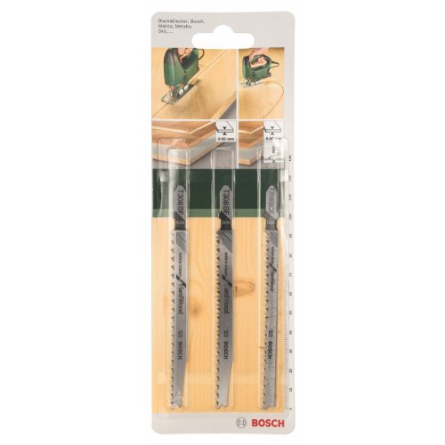 Bosch DIY Stichsägeblatt-Set Extra Clean für Hard Wood zum Sägen in Hartholz, 3tlg. - 2