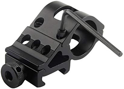 Labewin Flashlight Support-45 Degree 25.4mm 30mm Offset Ring QD Flashlight Torch Scope Shotgun Rifle Barrel Mount 0.8'' 20mm Rail Hunting Frame Mount Weaver(Black)