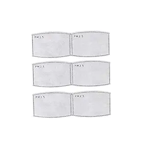 PureMe Kids Reusable and Washable Anti PM2.5 Mask with 4 PM2.5 Activated Carbon Filters (Refill Pack of 6 Filters (Small))