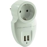 Powermaster 16A-3500W &Ccedil;ift Usbli Tekli Akim Korumali Priz (79 X 155 Mm)