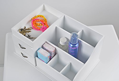 ts-ideen Landhaus Schmuckkonsole Tisch Flur Bad Kinderzimmer Schlafzimmer Organizer Ständer Kommode Holz Ablage - 6