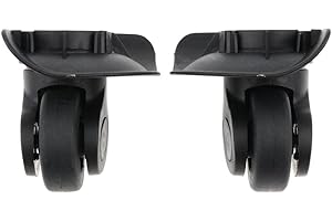 MagiDeal Paire Roues de Valise Pièce de Rechange Fixe roulettes de Remplacement - Accessoire de Bricolage Bagage/Valise - E, Noir