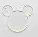 Produktbild 100/viel blanko klar Acryl Maus Kopf Charms, Plexiglas Laser geschnitten blanko Schlüsselanhänger Halskette DIY Zubehör 1/20,3 cm Stärke 6,4 cm farblos