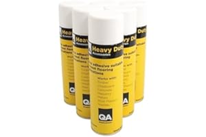 IMPERIAL STUDIOS QA Heavy Duty Spray Adhesive 500ml for Flooring Carpets Underlay Wood Concrete Metal Plastic & More Strong Bond Fast Dry Multi-Purpose (6)