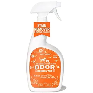 ANGRY ORANGE - Best Enzyme Pet Odor Eliminator and Stain Remover to Destroy Cat and Dog Urine 32oz Spray Bottle Fresh Citrus Scent