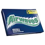 Airwaves Menthol And Eucalyptus Chewing Gum Multipack 5x10 Pieces