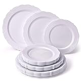 LA MEJOR CALIDAD: Estos hermosos platos están fabricados con grueso plástico de gran calidad que los hace libres de fugas, resistentes al agua, a prueba de cortes e irrompibles. Son 100% grado alimenticio y seguros para usar con alimentos fríos y calientes. Platos con la mejor calidad para una perfecta experiencia gastronómica.