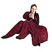 Produktbild CelinaTex Footy Socken Kuscheldecke XL 170 x 200 cm bordeaux Coral Fleece Sockendecke Mikrofaser Fußwärmer Decke