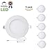 Price comparison product image TryLight 6W 4-inch Dimmable Ultra-thin Round LED Ceiling Light Recessed Panel Light, LED Ceiling light Flush fitting for Kitchen Home Bedroom Diningroom, 50W Incandescent Equivalent,3000K Warm White,LED Recessed Ceiling Panel Flat Panel Downlight Lighting for Home,Office,Commercial Lighting - Pack of 5 (4-5% Discount Than Single Purchase)