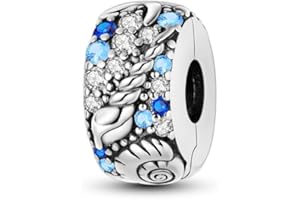 QIKAOLA Ciondolo per Pandora 925 Argento Sterling Ciondolo perline per le donne Ciondolo Charms Fit per braccialetti e collane europee