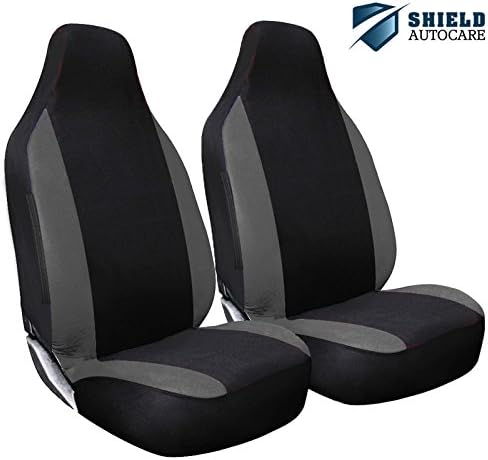 DELUXE GREY RACING FRONT SEAT COVERS FOR TOYOTA AYGO 05-ON