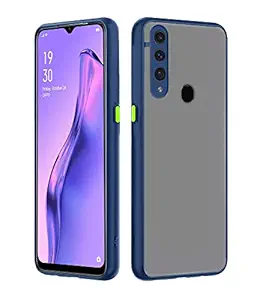 Pikkme Oppo A31 Smoke Cover Protective Shockproof Matte Hard Back Case Cover for Oppo A31 (Blue)