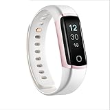 KTYX Smart Sleep Herzfrequenz Armband Metall Rand Sport Armband Smartwatch (Farbe : Pink)