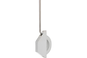 Schellenberg 50500 Medio enrollador en Entrada Mini con Cinta, Distancia de Agujeros 135mm, 5m, Blanco, Gris, 13,5 cm