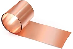 DRERIO Taśma miedziana z folii miedzianej przewodząca taśma miedziana 1000 × 100 × 0,2 mm do ekranowania gitary i EMI, rzemiosła, napraw elektrycznych, uziemiania