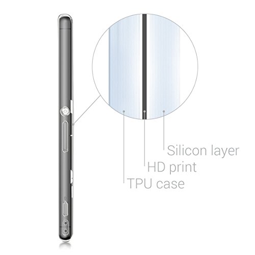 kwmobile Funda para Sony Xperia XA - Carcasa de  TPU  para m  vil y dise  o Don t Touch my Phone en  Blanco Negro 