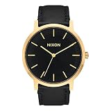 Nixon Herren Analog Quarz Uhr mit Leder Armband A1058-513-00