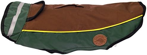 Country Pet Dog Coat Harness with Reflectors/ Water Resistant, 65 cm, Green/ Brown