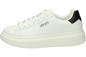 Liu Jo Scarpa Uomo Sneakers Big 01 in Pelle Bianco/Blue U25LJ02 7B4027PX474S1018