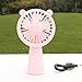 Produktbild Mini-Ventilator mit USB-Mini-Ventilator, Cartoon-Motiv, für Kinder, für Studenten, Wohnheim, Büro, mit Lichtventilator, Sommer, Event, Geschenk, Bär, Schwarz Bear Pink